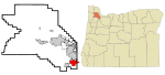 Washington County Oregon Incorporated and Unincorporated areas Tualatin Highlighted